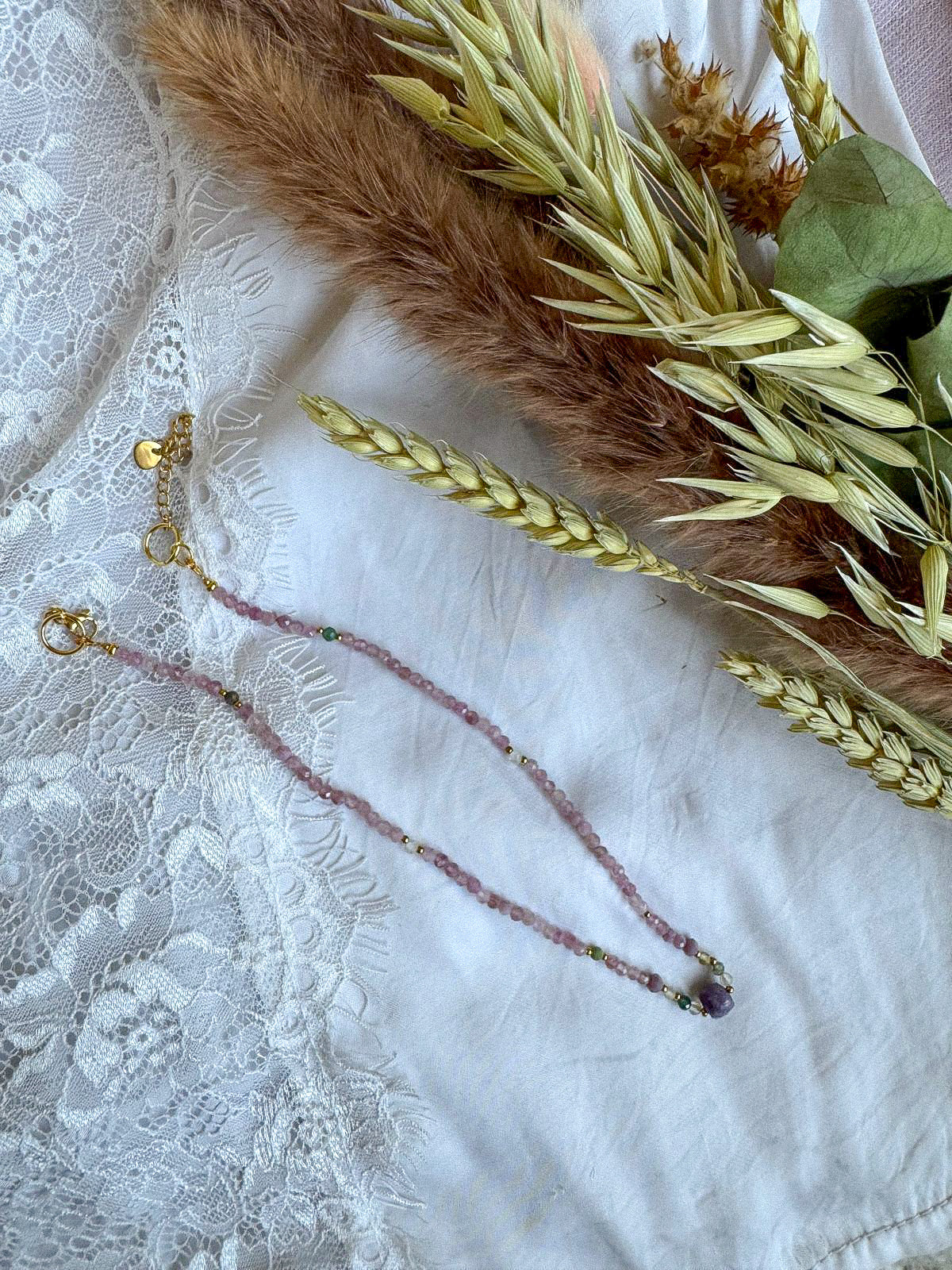 Chocker style Necklace Purple Heart
