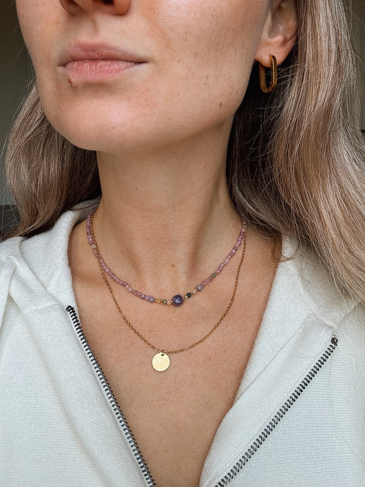 Chocker style Necklace Purple Heart