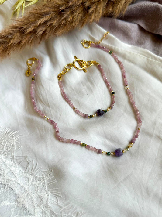 Chocker style Necklace Purple Heart